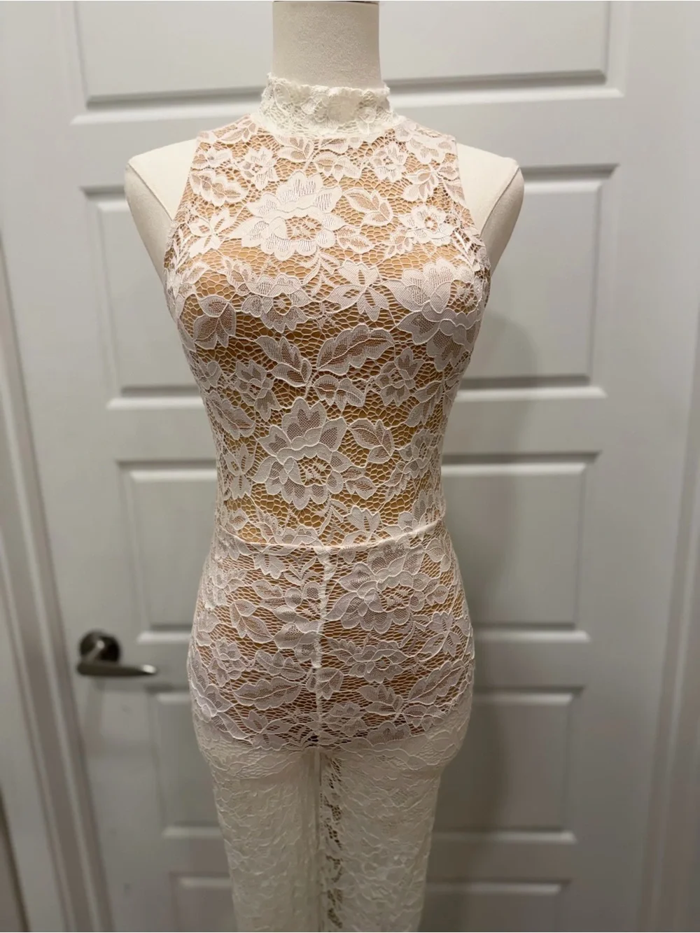 AKIRA Jumpsuit with Nude Lining - Picture 2 of 5